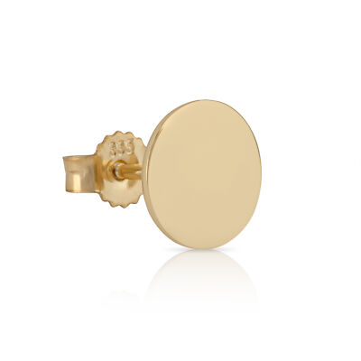 Runde Ohrstecker Sonnenschliff Diamantiert Echt Gold 333 Glanz 8mm