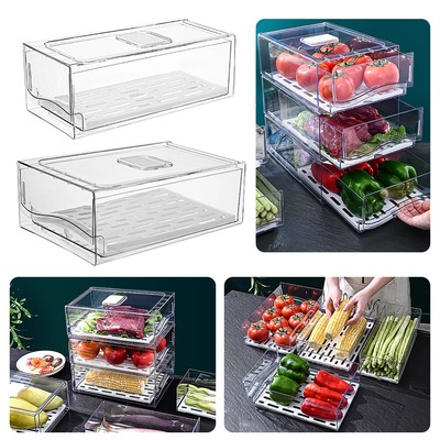 Klar Obst Aufbewahrung Behälter Schublade-Typ Transparent für Lebensmittel Ei Fleisch Aufbewahrung