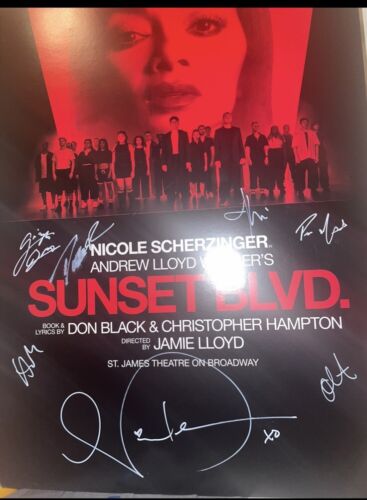 Sunset Boulevard Nicole Scherzinger Tom Francis Signed Broadway Poster Musical
