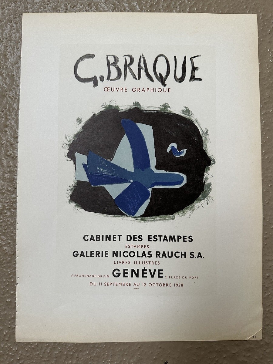 Braque l'œuvre graphique ポスター Georges Braque G. Braque