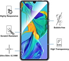 Protection écran Verre Trempé 9H Pour Huawei P20 Lite 5.84" - Anti-rayures, Anti-traces - Neuf Sous Emballage