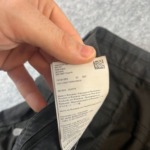Hugo Boss Mercedes Chinos Mens 36 28 * Black Tapered Fit Stretch F1 AMG - Picture 14 of 15
