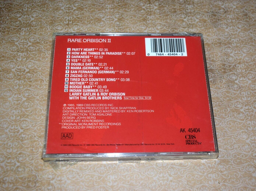 Roy Orbison - Rare Orbison 2 CD Album 1992 AUS Pressing - Rock Blues/ Sealed new - Picture 2 of 2