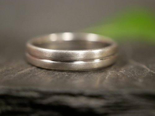 Puristischer 925 Sterling Silber Ring Rille Matt Glänzend Schlichtes Design - 第 9/12 張圖片