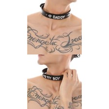 Soft PU Leather Adjustable Rhinestone Letter Collar Fashion Choker Necklaces New