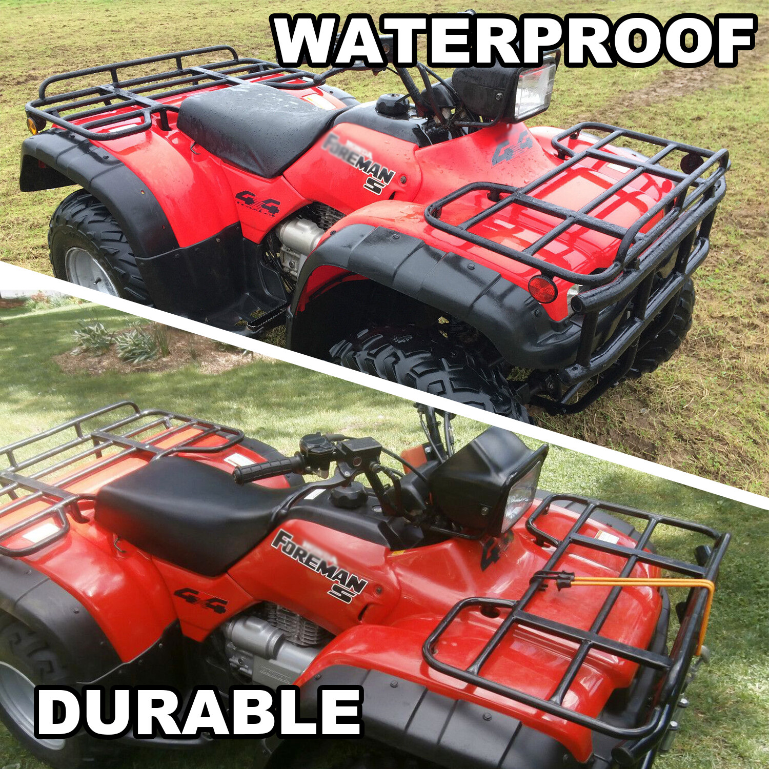 Caltric Asiento Completo Negro Compatible Con Honda TRX450FE TRX450FM Foreman 450 4x4 ES S 2002 2003 2004 - Foto 6