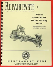MONTGOMERY WARDS Powr-Kraft Metal Lathe Parts Manual 0477