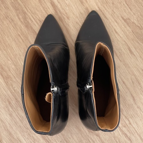 IRO Size EU 39 US 9 Abel Leather Ankle Boots Black Pointed Toes Side Zip - Picture 7 of 12