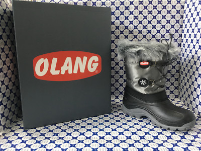 Olang Kids Mädchen After - Patty Schnürsenkel Kunstleder - Grau Schwarz - PATTYK
