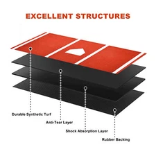 4'x10' Synthetic Grass Turf Baseball Softball Batting Practice Hitting Cage Mat