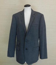  358 JCrew Ludlow suit jacket Italian tickweave wool cotton Blackstone c4662 40S
