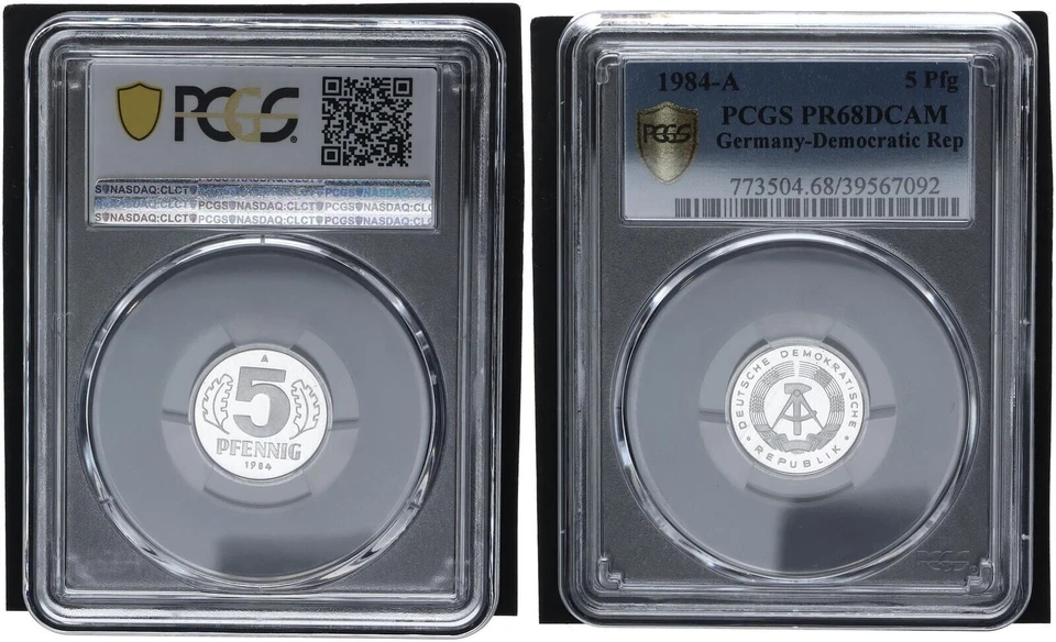 5 Pfennig  1984-A DDR PCGS PR68DCAM Polierte Platte   113608 - Bild 1 von 1