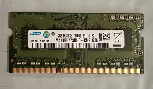 Samsung 2GB 1Rx8 PC3-10600S M471B5773DHO-CH9 Laptop Memory