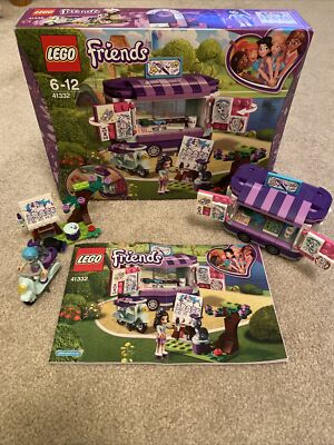 LEGO Friends Emma's Art Stand (41332) 100% Complete Boxed