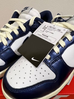 【希少】Nike WMNS Dunk Low PRM \"Midnight Navy and White\" Nike WMNS Dunk Low PRM Midnight Navy and White FN7197-100 US