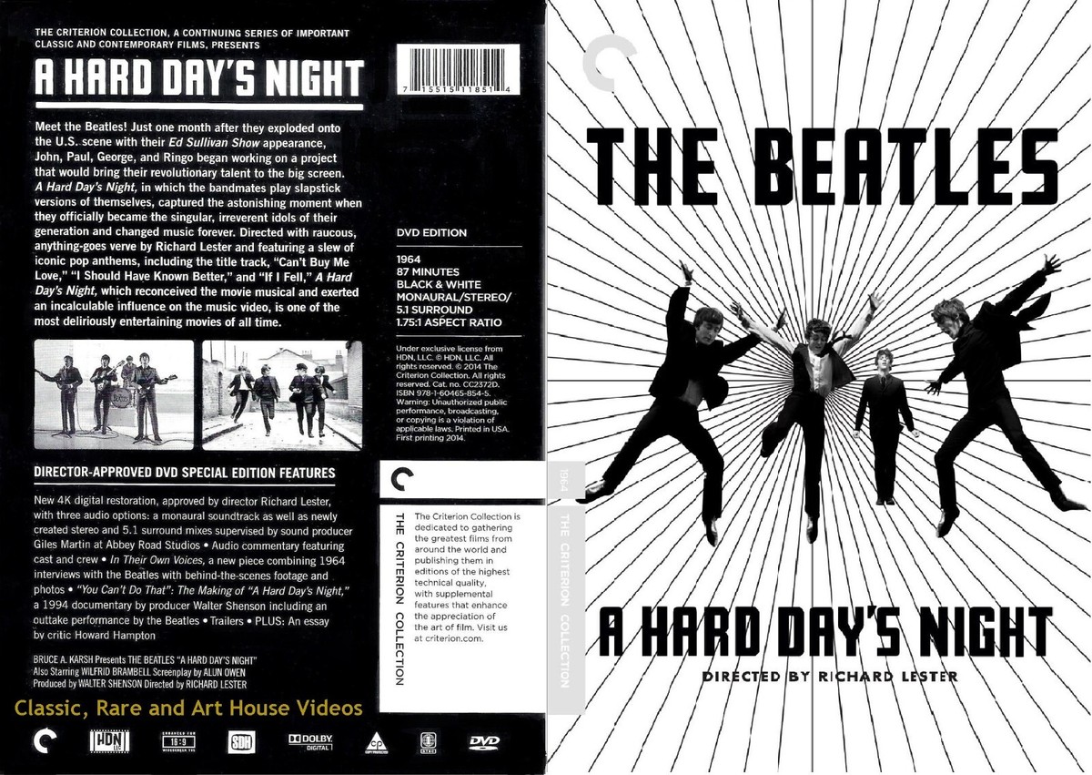 A Hard Day's Night ~ DVD ~ The Beatles_Classic Rock (1964) | eBay