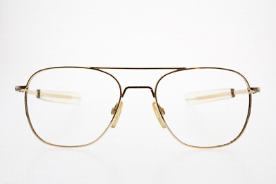 VTG Randolph Engineering AF 5 1/2 Gold Metal Aviator Sunglasses 58-20 mm USA