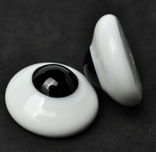 Schöne 28mm Flatback schwarze Glas BJD Augen für Reborn/Newborn BJD Puppe - Bild 2 von 2