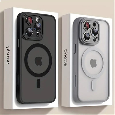 Hülle Für iPhone 16 15 14 13 12 11 Pro Max MagSafe Handy Schwarz Magnet Case