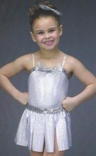 Child 2C WHITE Jazz Tap Dance Costume Rainbow Connection