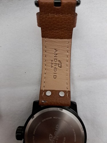 Android Antiforce Aragon AD639 Quartz Black IP Coating 45mm EX New Battery - Picture 9 of 12