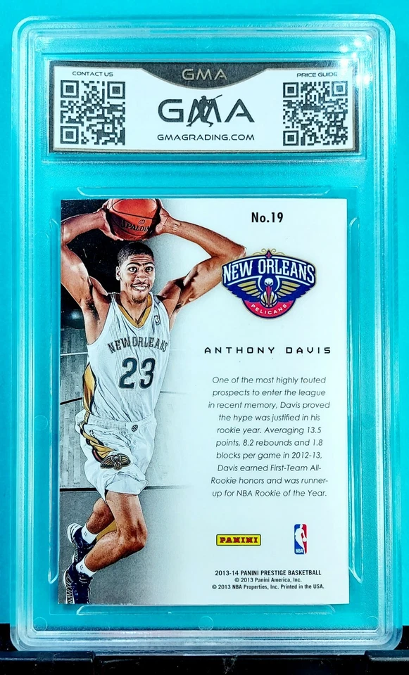 ANTHONY DAVIS - 2013 🔥PRESTIGE #19 "FRANCHISE FAV'S" / GMA MINT 9🔥PELICANS - Image 2 of 4