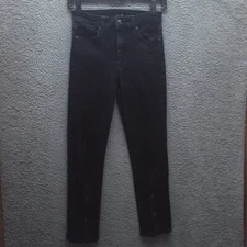 Joe's Jeans Women's 25 High Rise 16" Crop Black Bootcut Jeans 25.5" 25.25" 9.75"