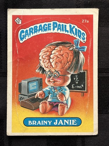 1985 Garbage Pail Kinder Karte Serie 1 OS1 glänzende Rückseite GPK GETRAGEN Brainy Janie 27a - Bild 2 von 11