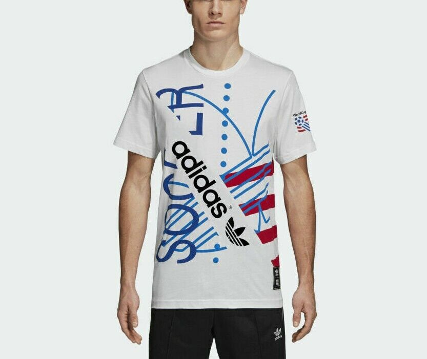 adidas Cd6958 Originals Mens L FIFA World Cup USA 94 Tour Tee Ribbed Collar  for sale online | eBay