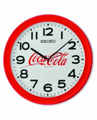 Coca-Cola SEIKO AC202 掛け時計 ゴールド チェック柄 新品