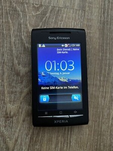 Sony Ericsson Xperia X8 E15i - Schwarz/Burgund (Ohne Simlock) Smartphone