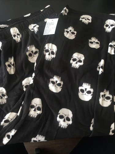 BIG MEN'S SKULL FLEECE PANTS BY CROFT 