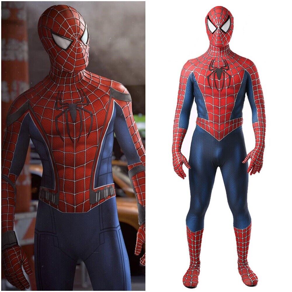 Spider Man Cosplay Costume Spider Man 2 Tobey Maguire Suit Version Handmade