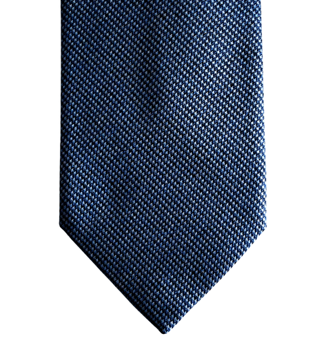 🆕️Auth BRIONI Two-tone Blue 100% SILK Woven HAND MADE Standard Neck Tie