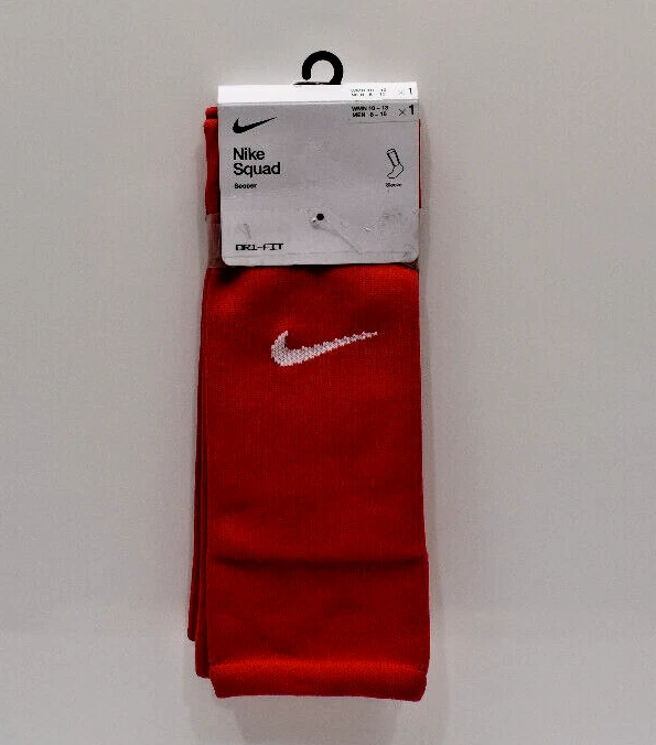 Nike Squad Soccer Shin Guard Sleeve Cover Unisex Adult Large/X Large Red  New!