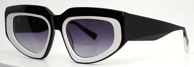 GIGI STUDIOS Viceversa 6876/0 Black White Womens Sunglasses 54-20-145 B:37