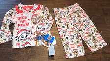 Paw Patrol Christmas Pajamas 2-Piece PJs Deck The Paws Christmas Sz 12 18 Months
