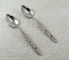 Viola Fruit Spoon Lot of 2 Oneida Community Glossy Stainless  Flatware