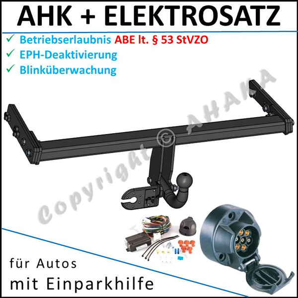 AHK & ES7 FüR Volvo XC60 XC 60 Bj. Ab 2006- Eph-Abschaltung Einparkhilfe E-Satz-image