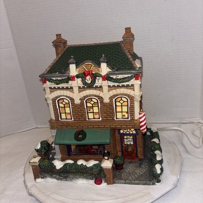 2003 HEARTLAND VALLEY VILLAGE   ''BARBER SHOP''   PORCELAIN LIGHTED BUILDING 