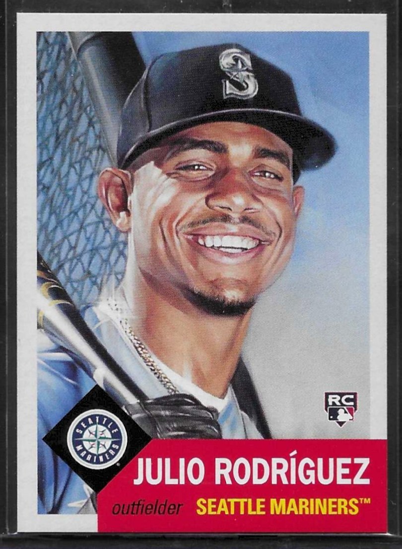 2022 TOPPS LIVING SET # 515 JULIO RODRIGUEZ Rookie Seattle Mariners 9,848 PR d