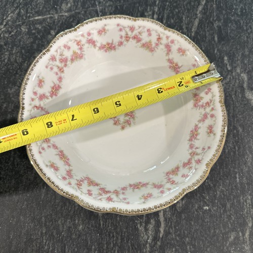Pair!! Vintage Schumann Original Bridal Rose Bavaria Germany Scalloped Bowl - Picture 11 of 12