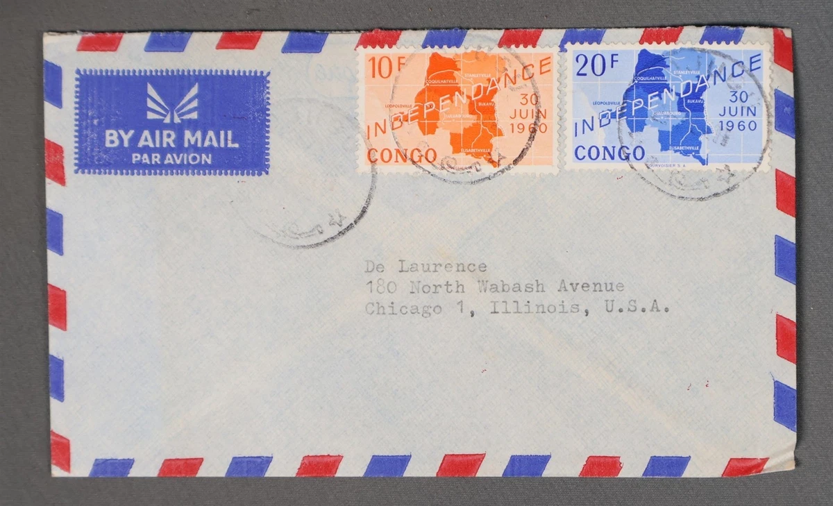 Mayfairstamps Congo 1960 Independencia Doble a Chicago IL Cubierta ccb_48293