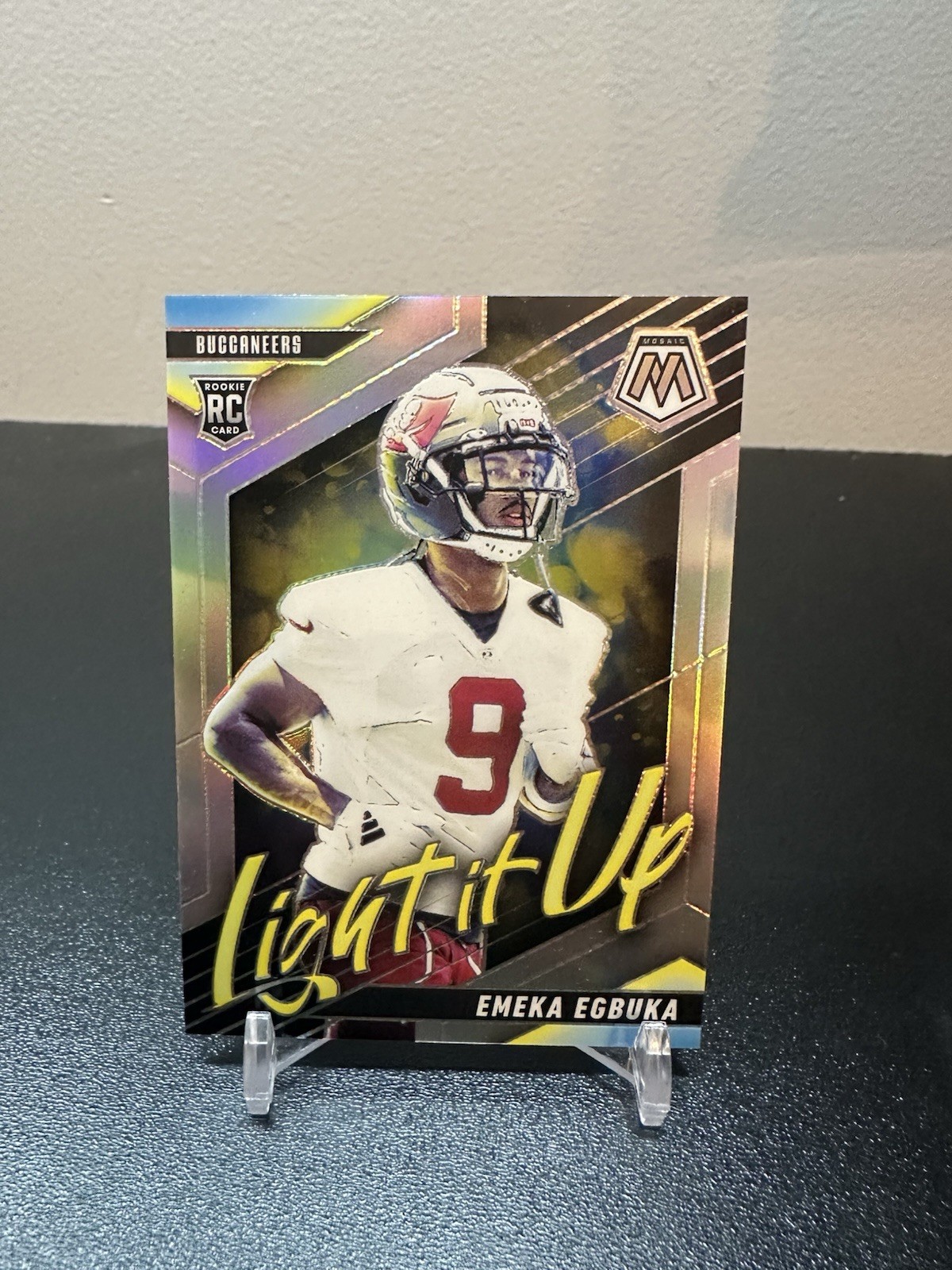 2025 Panini Mosaic Emeka Egbuka Rookie Silver Prizm #3 Light It Up Buccaneers RC