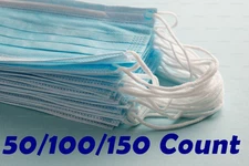 50/100/150 3 Ply Ear loop Face Mask Non Medical Surgical Dental Disposable Masks