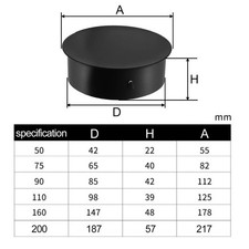 Flat Cap Stove Pipe Cover for Secure Installation and Protection from Weather