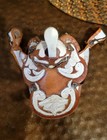 Vtg. 2 Metal Horses, Lg. one is  11"x8.25"x3", Removable Custom Saddle & Bridle — photo 4