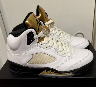 Nike Air Jordan 5 Retro Olympic Gold Medal Size 8.5 NEW  136027-133 