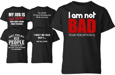 Lustiges T-Shirt Unisex sarkastisch urkomisch Zitat Humor Witz Spruch Geschenk Tee
