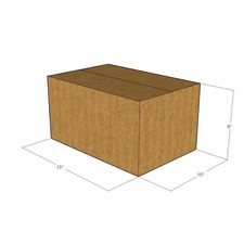75 15x10x8 Kraft Brown Corrugated Shipping Boxes 32 ECT Single-Wall New